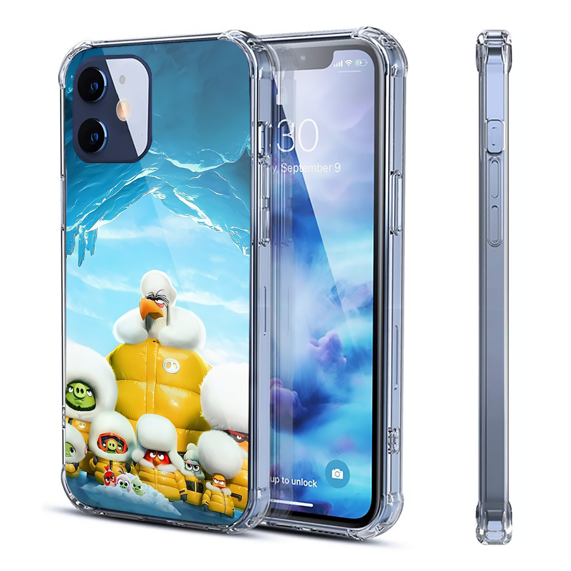 （画像用） Angry Birds アングリーバード 【iPhone 12シリーズ対応】透明スマホケース（クリアソフトケース）
